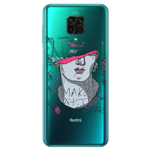 Xiaomi Redmi Note 9S Make art Transparent Silicone TPU Θήκη