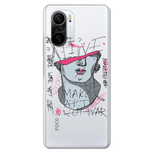 Xiaomi Poco F3 Make art Transparent Silicone TPU Θήκη