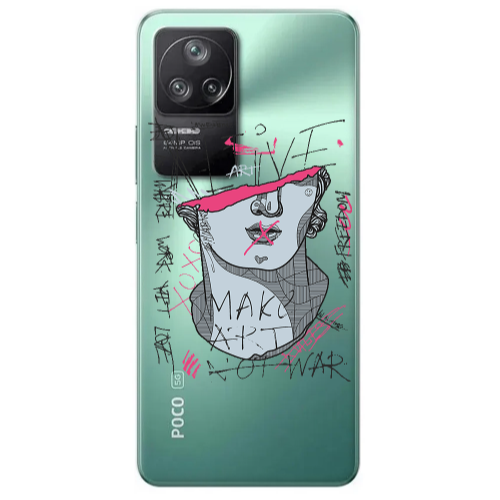 Xiaomi Poco F4 Make art Transparent Silicone TPU Θήκη