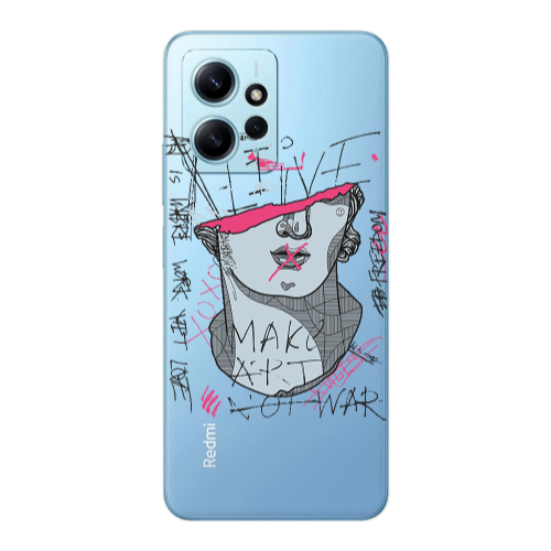 Xiaomi Redmi Note 12 4G Make art Transparent Silicone TPU Θήκη