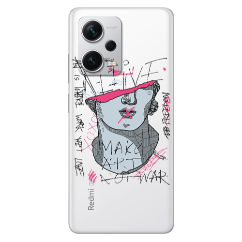Xiaomi Redmi Note 12 5G Make art Transparent Silicone TPU Θήκη