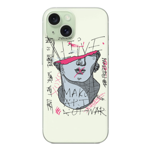 Apple iPhone 15 Make art Transparent Silicone TPU Θήκη