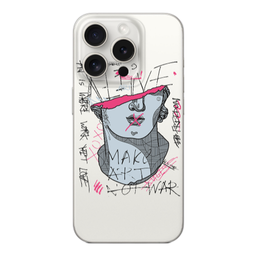Apple iPhone 15 Pro Make art Transparent Silicone TPU Θήκη