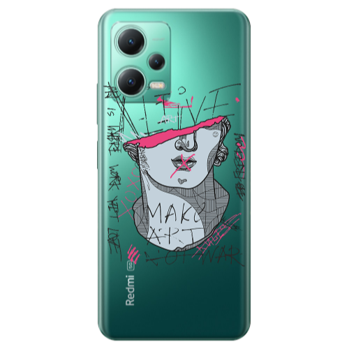 Xiaomi Redmi Note 12 Pro Plus 5G Make art Transparent Silicone TPU Θήκη