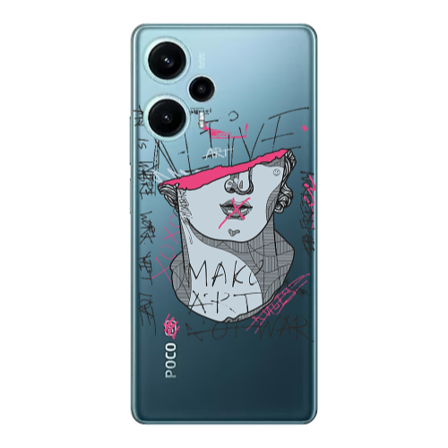 Xiaomi Poco F5 Make art Transparent Silicone TPU Θήκη