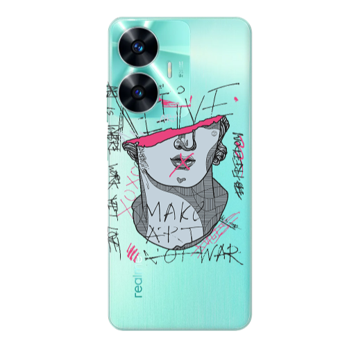 Realme C55 Make art Transparent Silicone TPU Θήκη