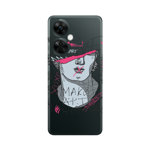 Oneplus Nord CE 3 Lite 5G Make art Transparent Silicone TPU Θήκη