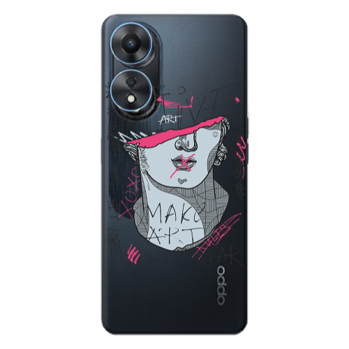 Oppo A 98 Make art Transparent Silicone TPU Θήκη