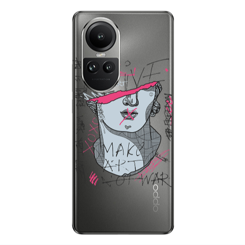 Oppo Reno10 5G Make art Transparent Silicone TPU Θήκη