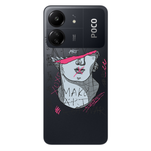 Xiaomi Poco C65 Make art Transparent Silicone TPU Θήκη