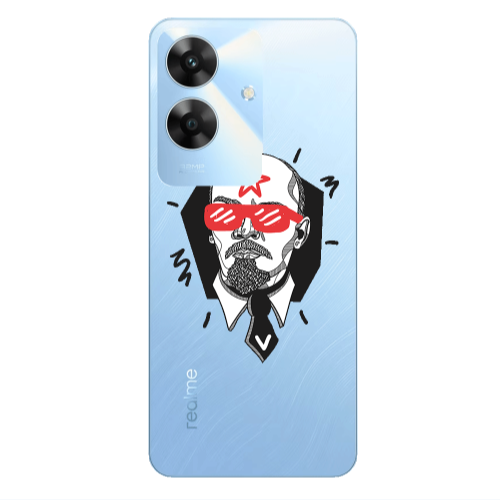 Realme Note 60 Stars and glasses Transparent Silicone TPU Θήκη