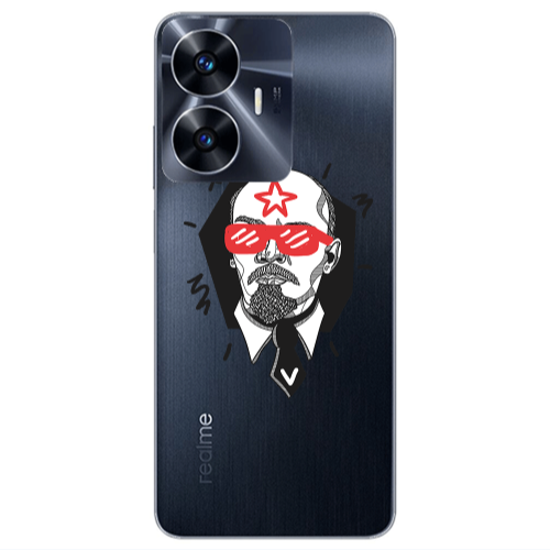Realme Note 50 Stars and glasses Transparent Silicone TPU Θήκη