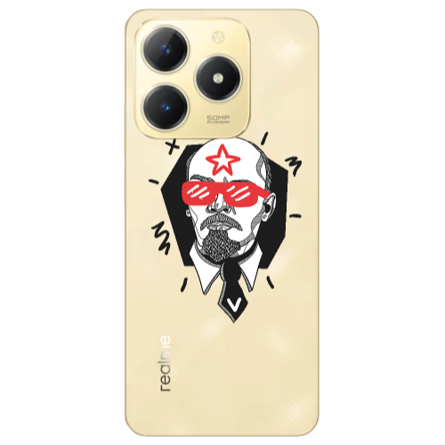 Realme C61 Stars and glasses Transparent Silicone TPU Θήκη