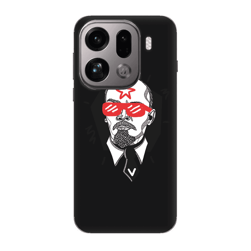 Oppo Find X9 Pro Stars and glasses Black Colored Silicone TPU Θήκη