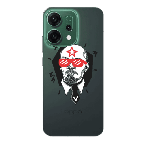 Oppo RENO 14 Stars and glasses Transparent Silicone TPU Θήκη