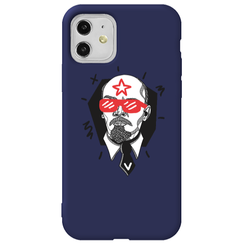 Apple iPhone 11  Stars and glasses Dark blue Colored Silicone TPU Θήκη