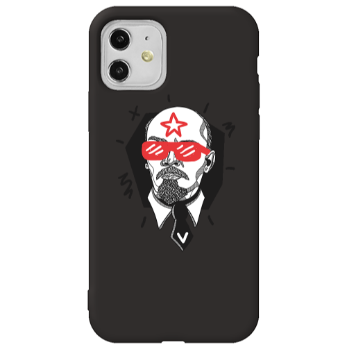 Apple iPhone 11  Stars and glasses Black Colored Silicone TPU Θήκη