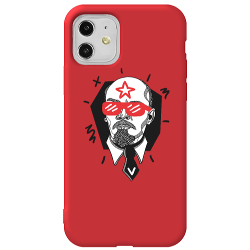 Apple iPhone 11  Stars and glasses Red Colored Silicone TPU Θήκη