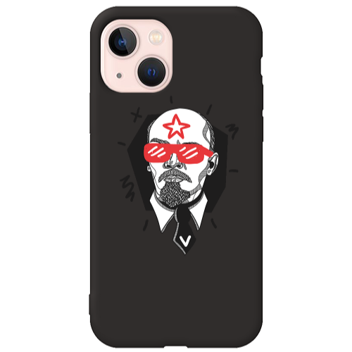 Apple iPhone 13 Stars and glasses Black Colored Silicone TPU Θήκη