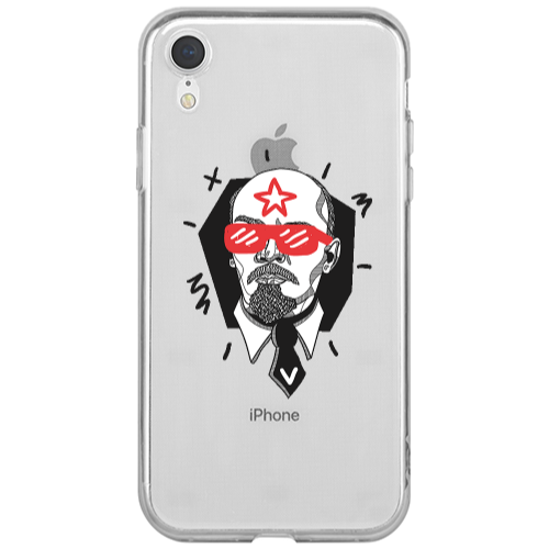 Apple iPhone Xr Stars and glasses Transparent Silicone TPU Θήκη