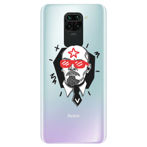Xiaomi Redmi Note 9 Stars and glasses Transparent Silicone TPU Θήκη