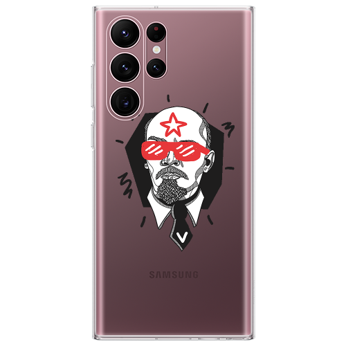 Samsung S22 Ultra Stars and glasses Transparent Silicone TPU Θήκη