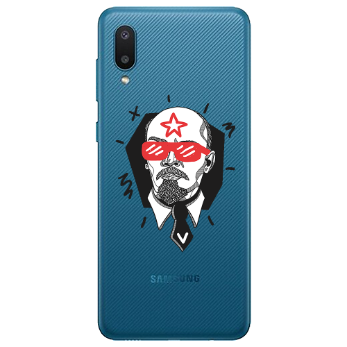Samsung A02 Stars and glasses Transparent Silicone TPU Θήκη