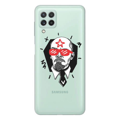Samsung A22 4G Stars and glasses Transparent Silicone TPU Θήκη