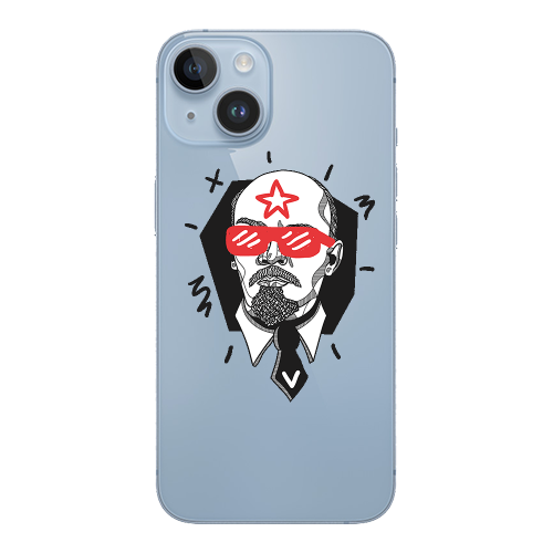 Apple iPhone 14  Stars and glasses Transparent Silicone TPU Θήκη