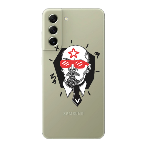 Samsung S21 FE Stars and glasses Transparent Silicone TPU Θήκη