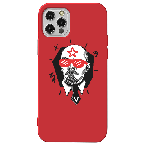 Apple iPhone 13 Pro Stars and glasses Red Colored Silicone TPU Θήκη