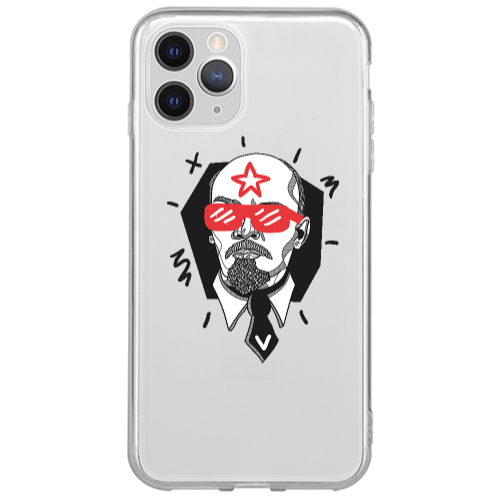Apple iPhone 11 Pro Max Stars and glasses Transparent Silicone TPU Θήκη