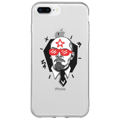 Apple iPhone 7 Plus Stars and glasses Transparent Silicone TPU Θήκη