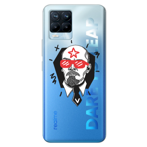 Realme 8 Pro Stars and glasses Transparent Silicone TPU Θήκη