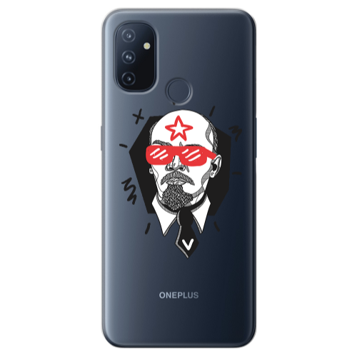 Oneplus Nord 100 Stars and glasses Transparent Silicone TPU Θήκη