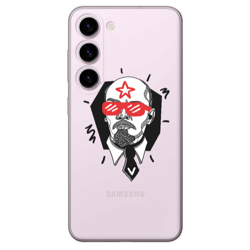 Samsung S23 Stars and glasses Transparent Silicone TPU Θήκη