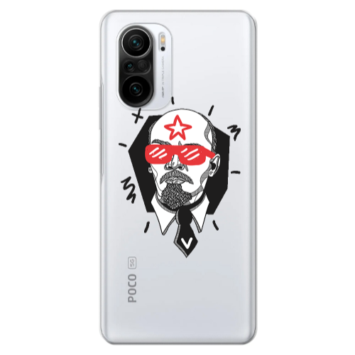 Xiaomi Poco F3 Stars and glasses Transparent Silicone TPU Θήκη