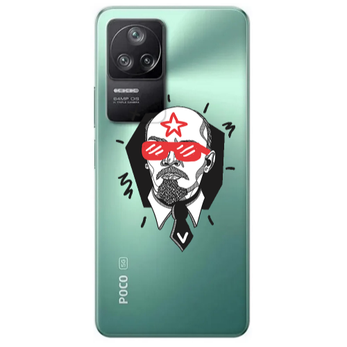 Xiaomi Poco F4 Stars and glasses Transparent Silicone TPU Θήκη