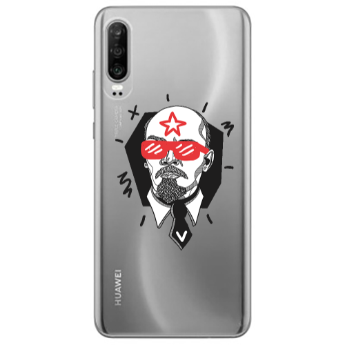 Huawei P30 Stars and glasses Transparent Silicone TPU Θήκη