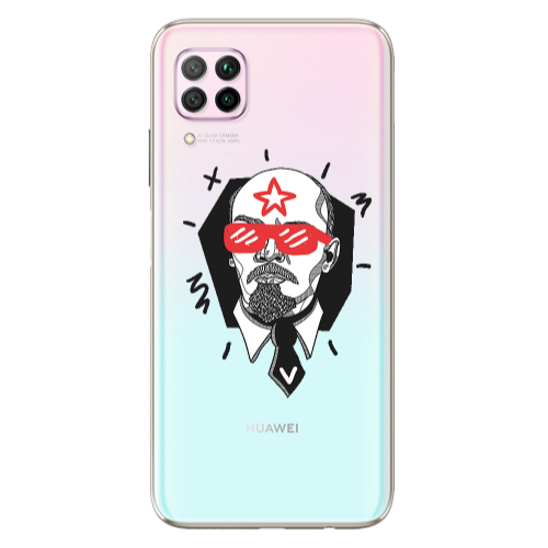Huawei P40 Lite Stars and glasses Transparent Silicone TPU Θήκη