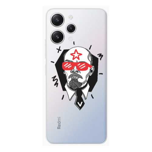Xiaomi Redmi 12 Stars and glasses Transparent Silicone TPU Θήκη