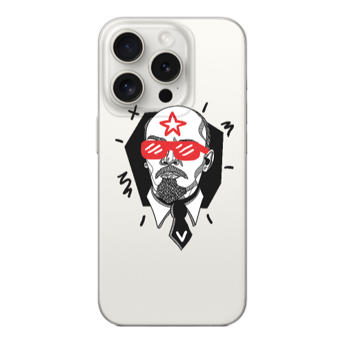 Apple iPhone 15 Pro Max Stars and glasses Transparent Silicone TPU Θήκη