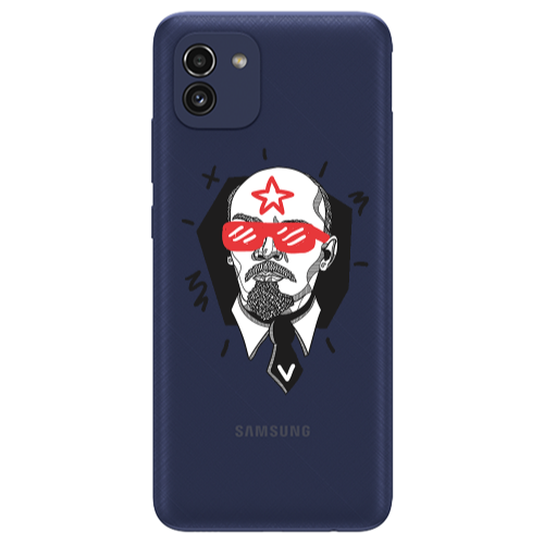Samsung A03 Stars and glasses Transparent Silicone TPU Θήκη