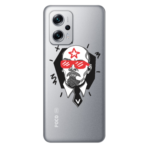 Xiaomi Poco X4 GT Stars and glasses Transparent Silicone TPU Θήκη