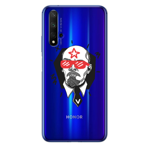 Huawei Nova 5 T Stars and glasses Transparent Silicone TPU Θήκη