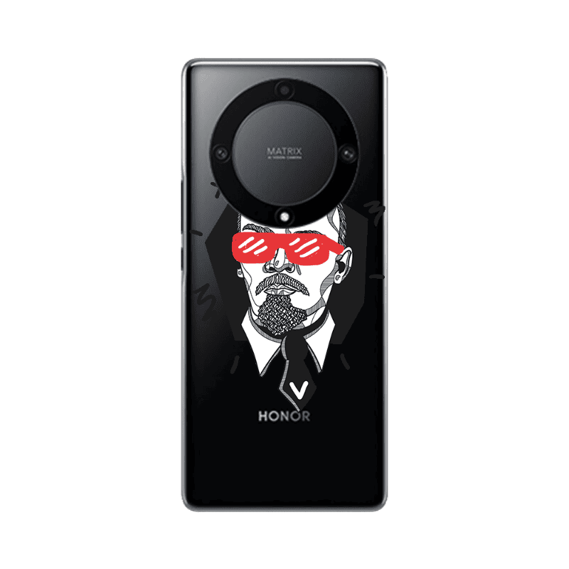 Honor Magic5 Lite 5G Stars and glasses Transparent Silicone TPU Θήκη