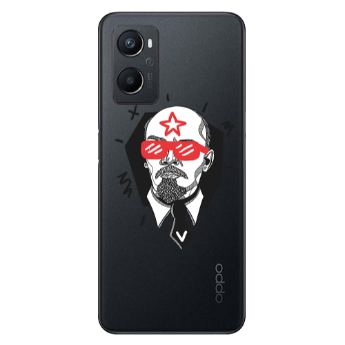 Oppo A 96 Stars and glasses Transparent Silicone TPU Θήκη