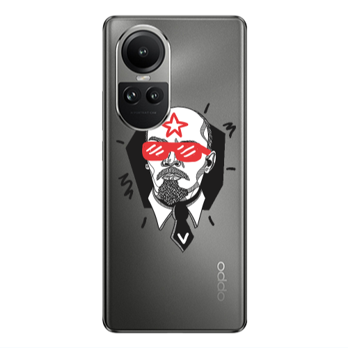 Oppo Reno10 5G Stars and glasses Transparent Silicone TPU Θήκη