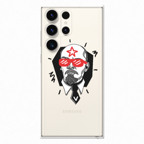Samsung S24 Ultra Stars and glasses Transparent Silicone TPU Θήκη