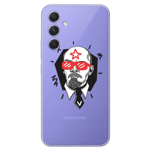 Samsung A55 Stars and glasses Transparent Silicone TPU Θήκη